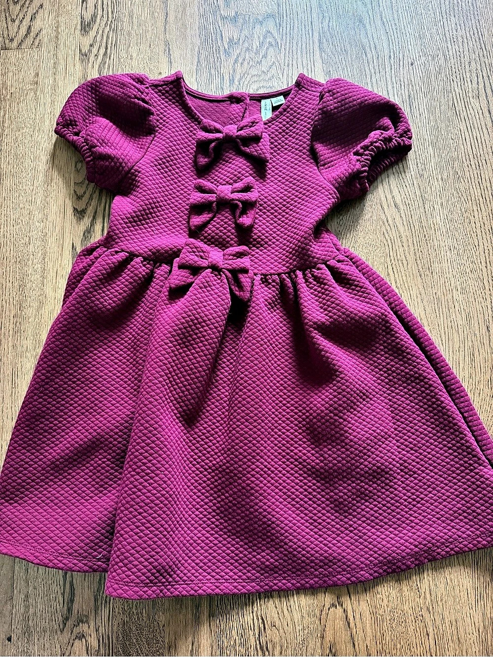 Janie and Jack Girls quilted bow dress